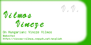 vilmos vincze business card